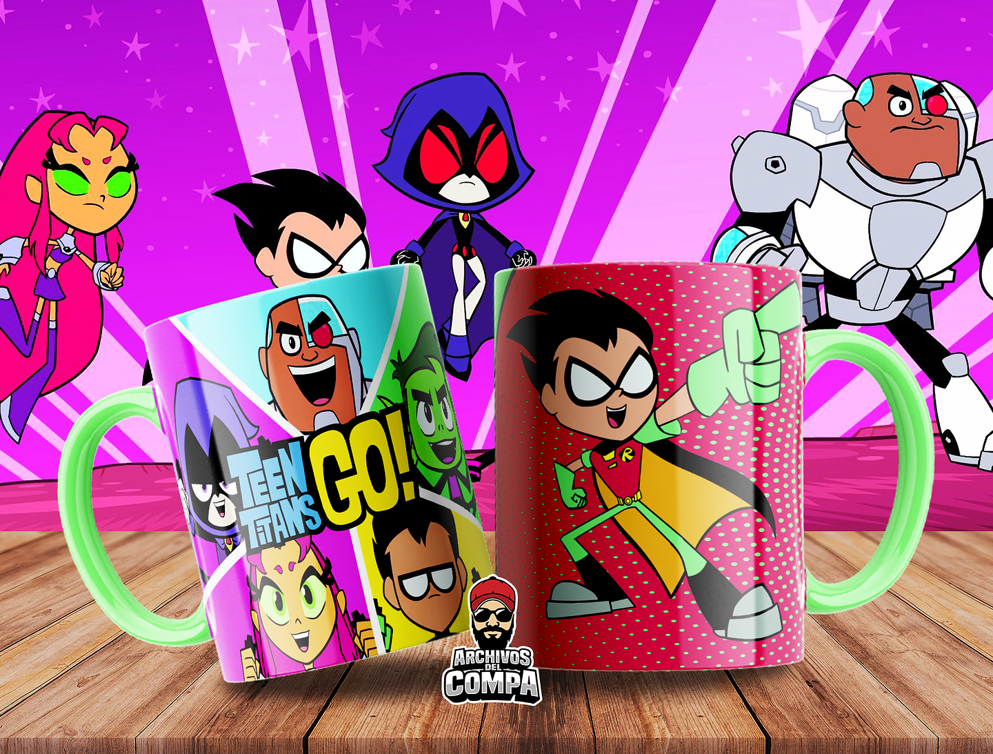 9 Artes para Caneca Jovens Titãs Arquivo Editável 4