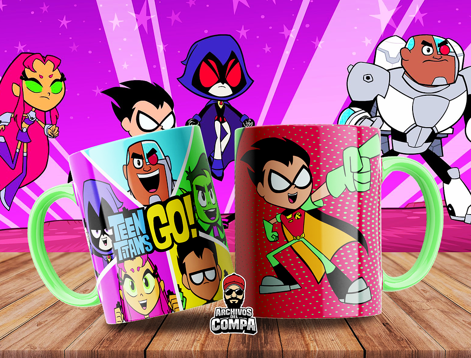 9 Artes para Caneca Jovens Titãs Arquivo Editável 4