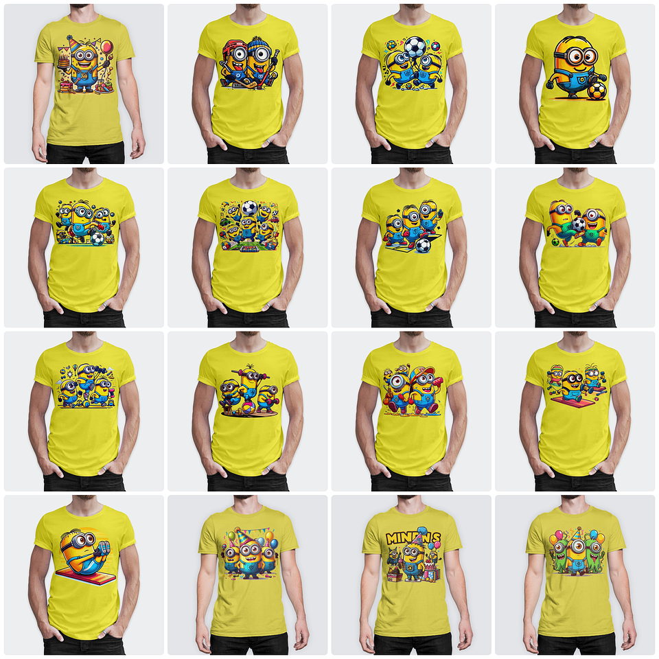 170 Artes para Camisa Minions Arquivo em Png  7
