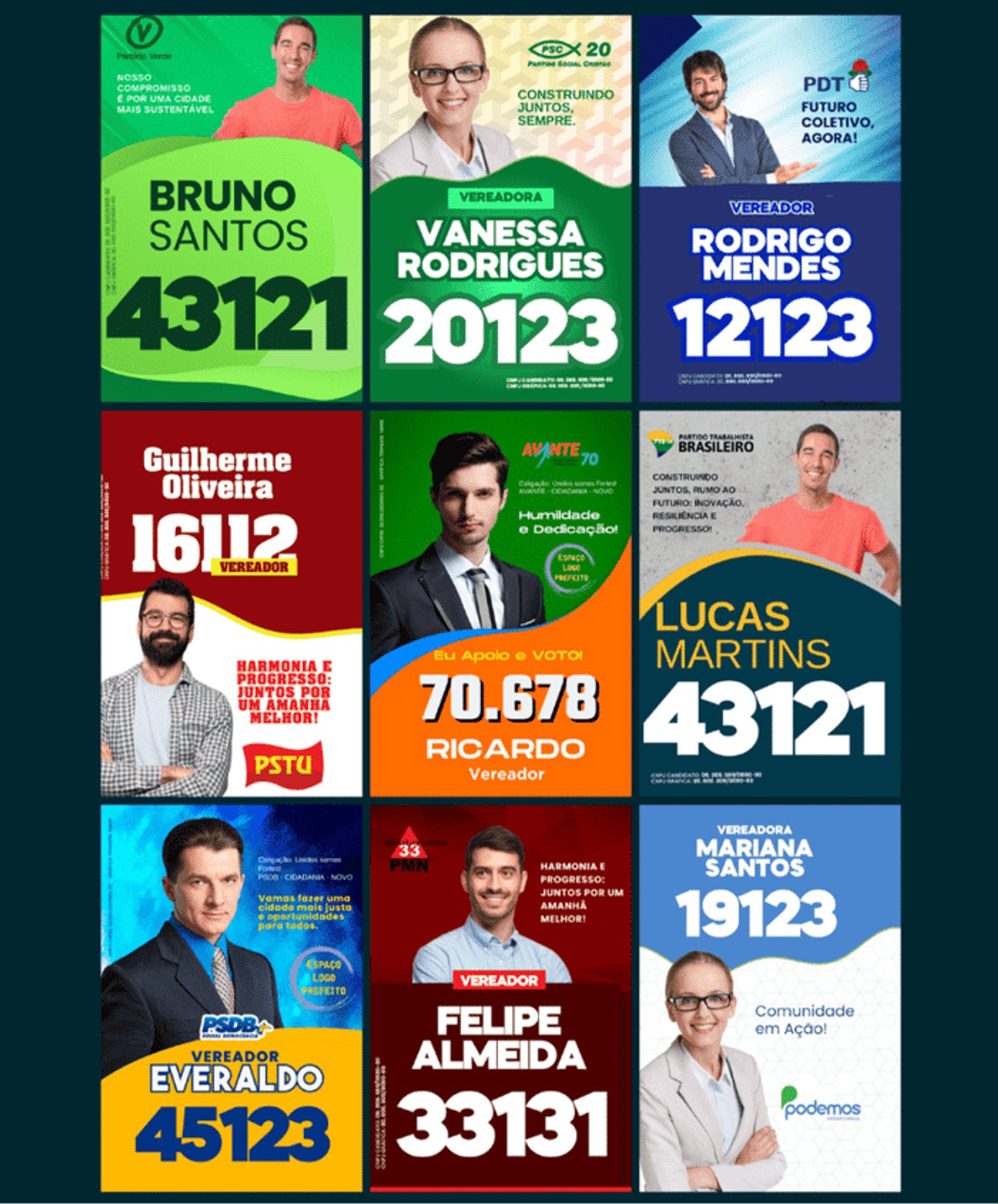 Pack de Figurinhas para Candidatos Políticos Editáveis Canva  6
