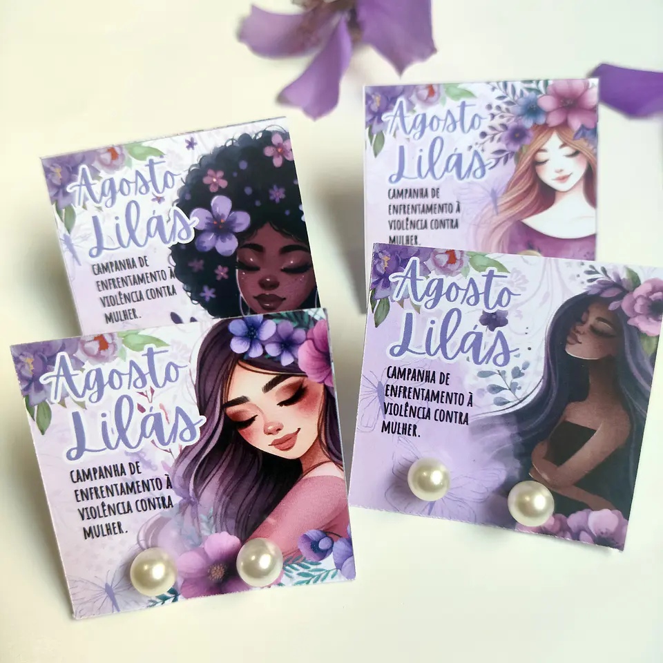 Arquivos de Corte Prontos Agosto Lilás e Dourado em Png 13