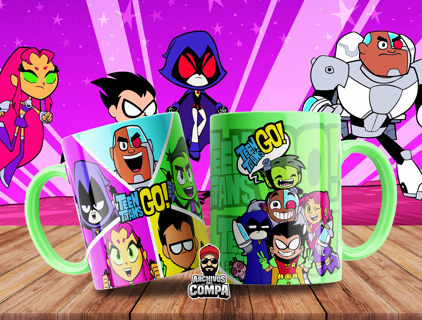 9 Artes para Caneca Jovens Titãs Arquivo Editável 5