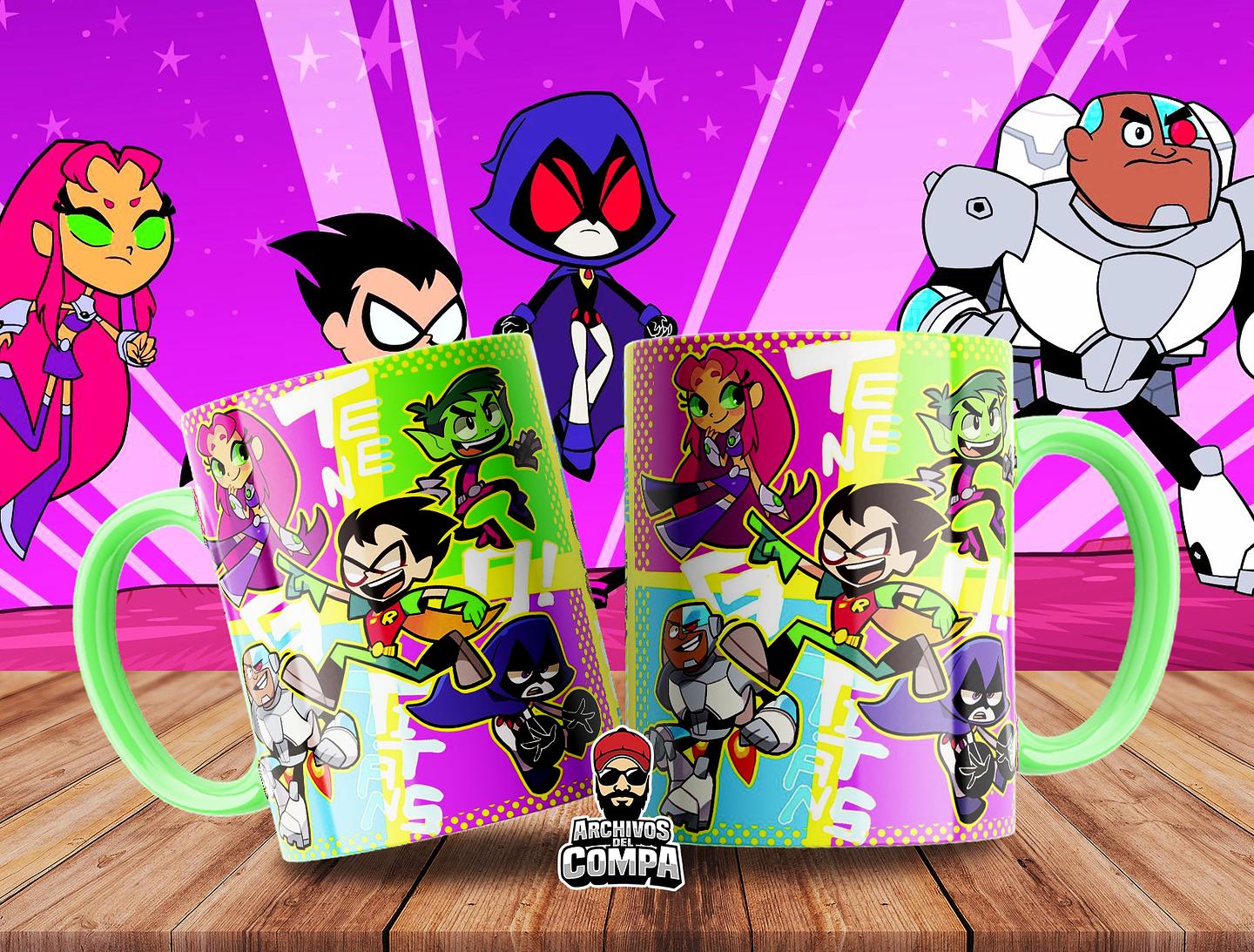 9 Artes para Caneca Jovens Titãs Arquivo Editável 6