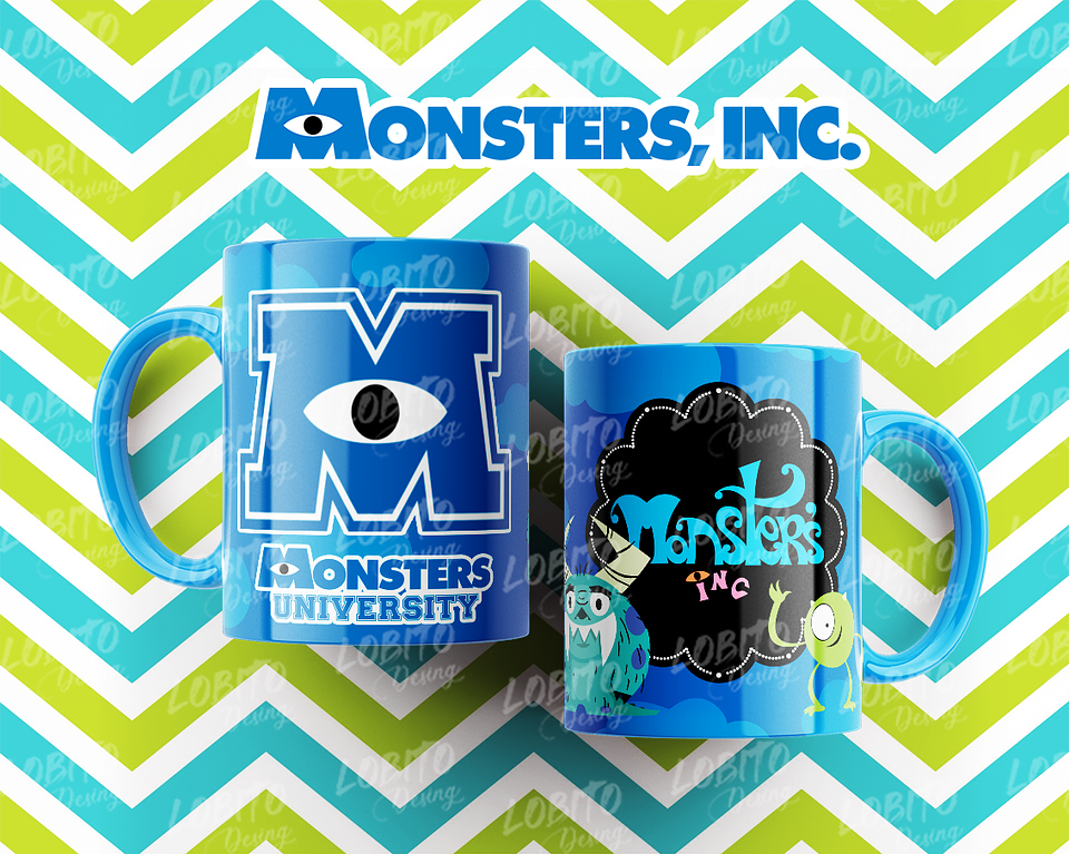 10 Artes para Caneca Monstros SA Arquivo Editável  1