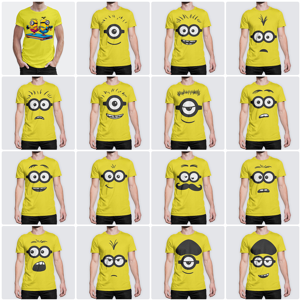 170 Artes para Camisa Minions Arquivo em Png  10