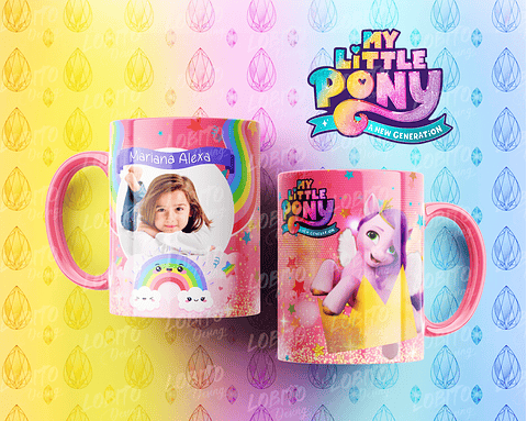 10 Artes para Caneca My Little Pony Arquivo Editável 