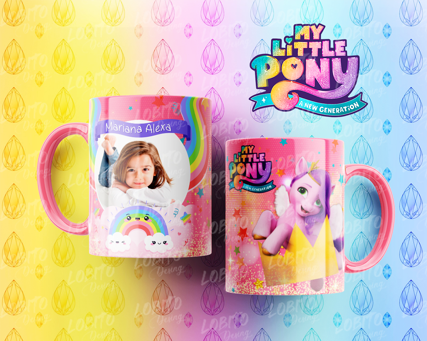 10 Artes para Caneca My Little Pony Arquivo Editável  1