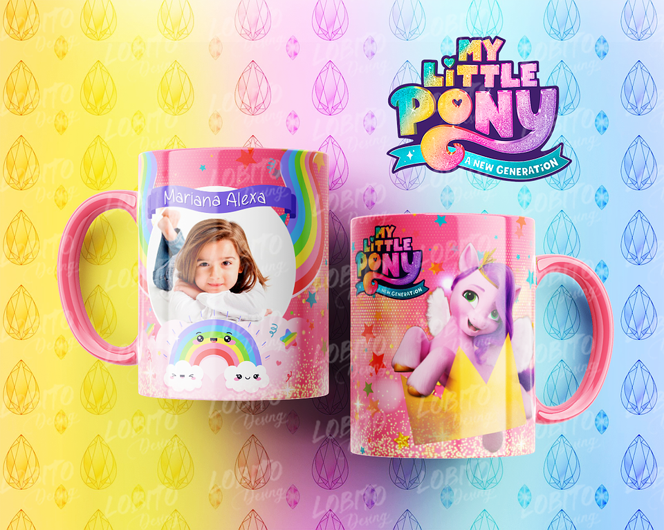 10 Artes para Caneca My Little Pony Arquivo Editável  1