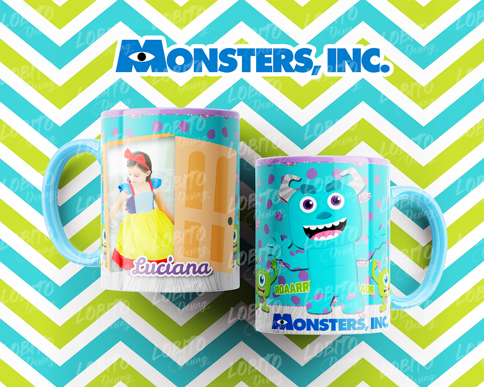 10 Artes para Caneca Monstros SA Arquivo Editável  3