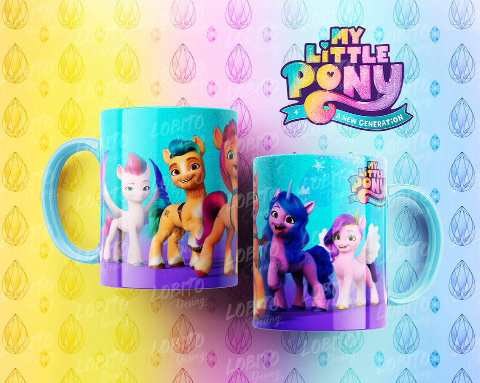 10 Artes para Caneca My Little Pony Arquivo Editável  2