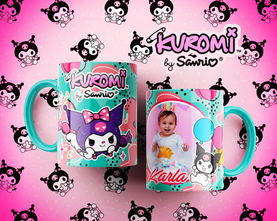 10 Artes para Caneca Kuromi Arquivo Editável  4