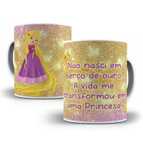 10 Artes para Caneca Princesas Frases Arquivo em Jpg