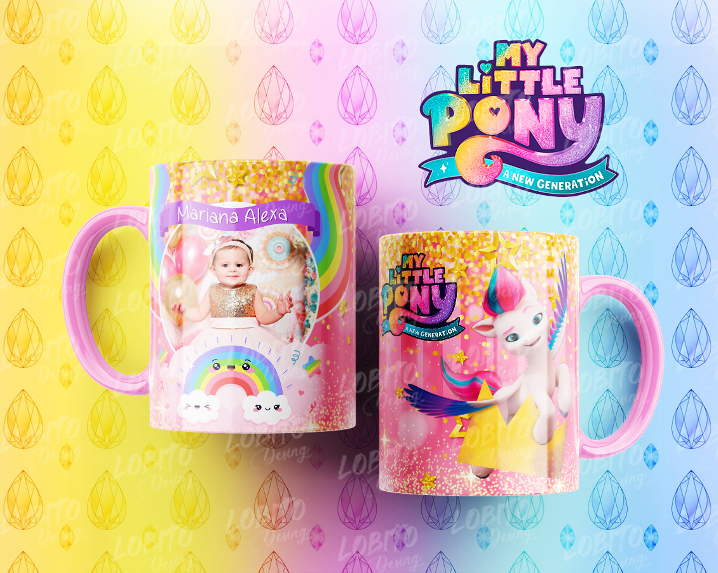 10 Artes para Caneca My Little Pony Arquivo Editável  3