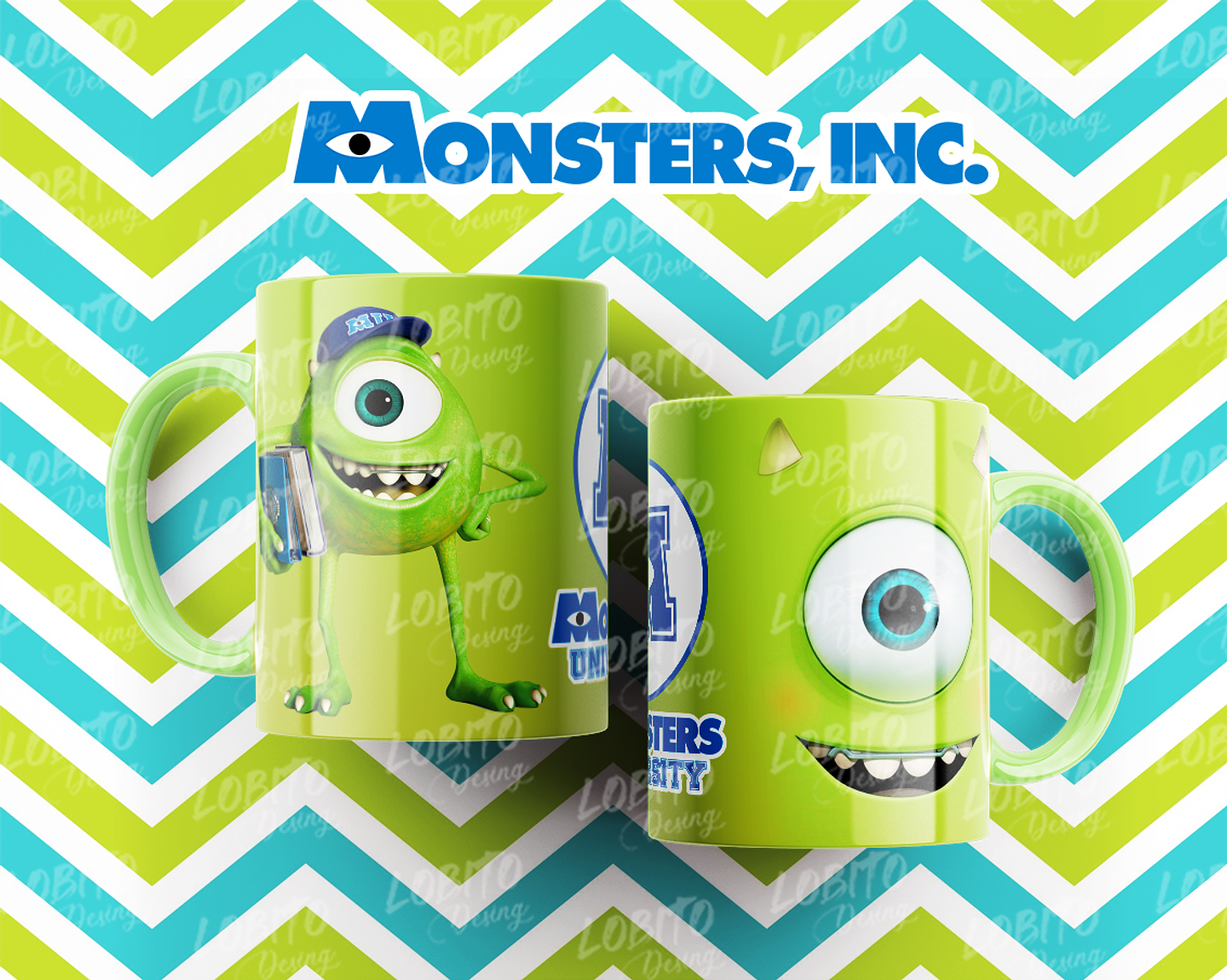 10 Artes para Caneca Monstros SA Arquivo Editável  5