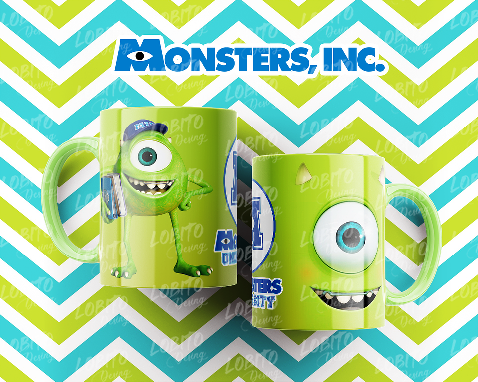 10 Artes para Caneca Monstros SA Arquivo Editável  5