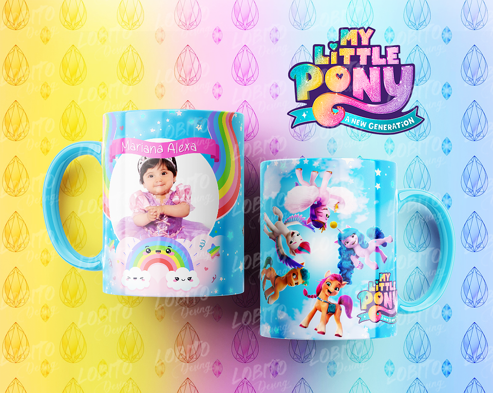 10 Artes para Caneca My Little Pony Arquivo Editável  4