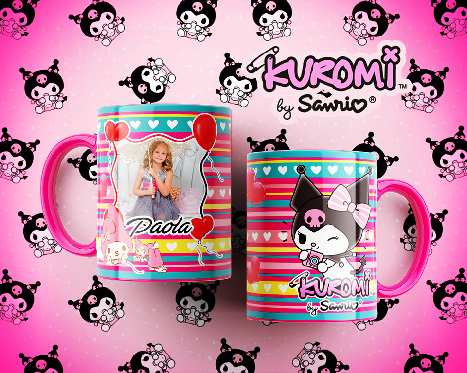 10 Artes para Caneca Kuromi Arquivo Editável  6