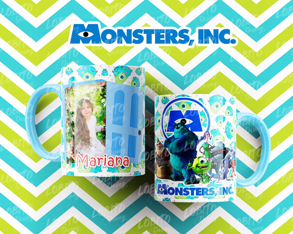 10 Artes para Caneca Monstros SA Arquivo Editável  6