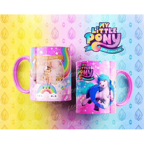 10 Artes para Caneca My Little Pony Arquivo Editável 