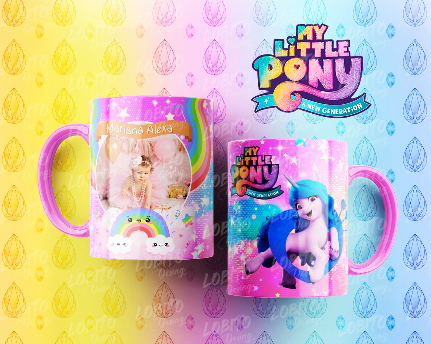 10 Artes para Caneca My Little Pony Arquivo Editável  5
