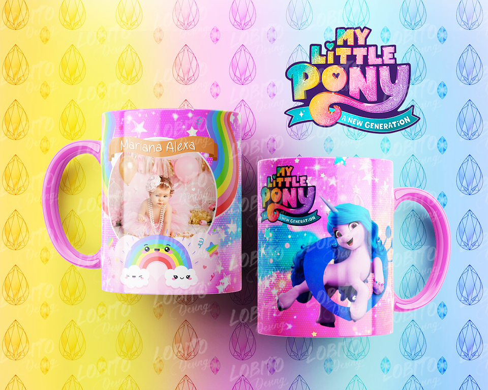 10 Artes para Caneca My Little Pony Arquivo Editável  5