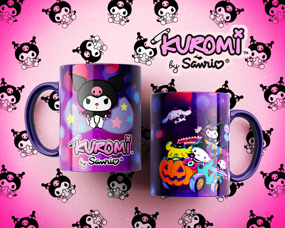 10 Artes para Caneca Kuromi Arquivo Editável  7
