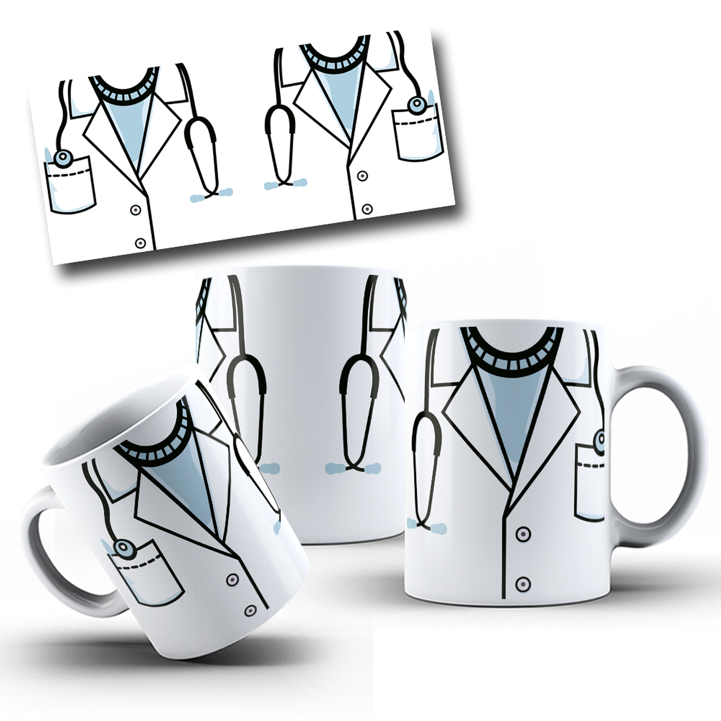 12 Artes para Caneca Jaleco Medicina Enfermagem Arquivo em Jpg 1