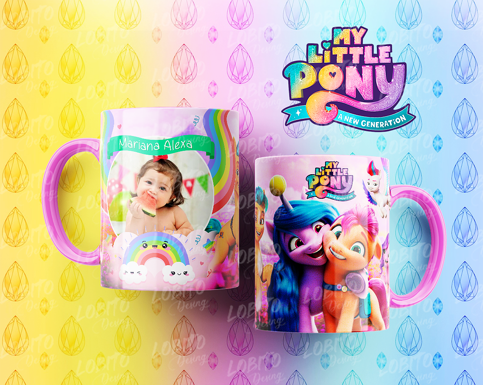 10 Artes para Caneca My Little Pony Arquivo Editável  6