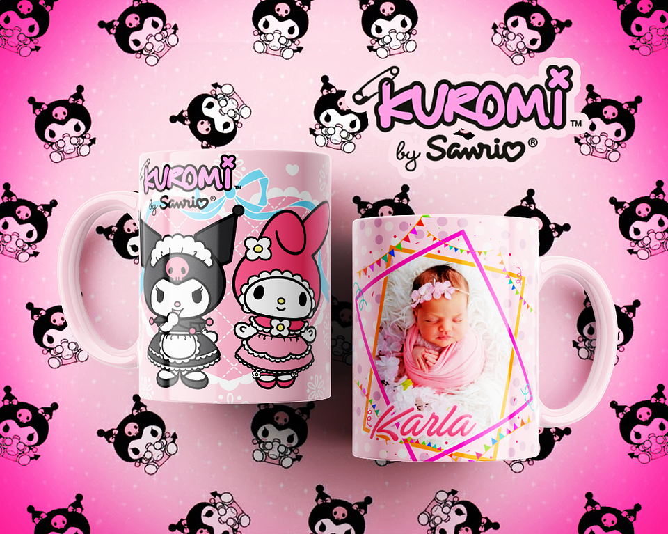 10 Artes para Caneca Kuromi Arquivo Editável  8