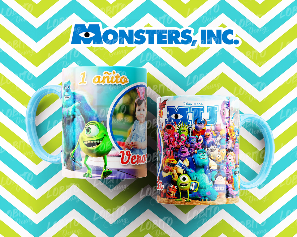 10 Artes para Caneca Monstros SA Arquivo Editável  8