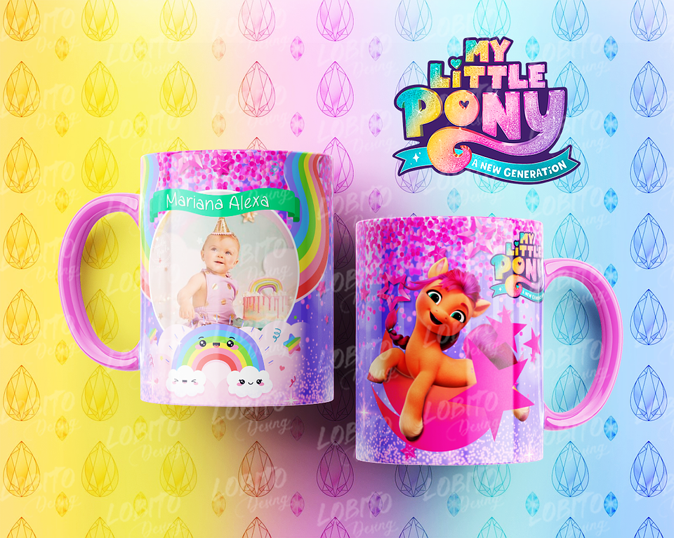 10 Artes para Caneca My Little Pony Arquivo Editável  7