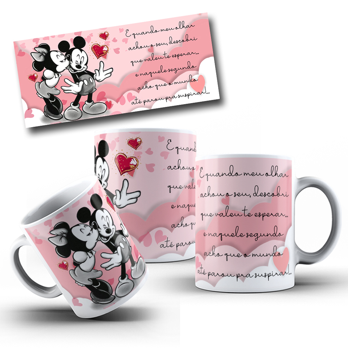 11 Artes para Caneca Mickey e Minnie Arquivo Editável 3