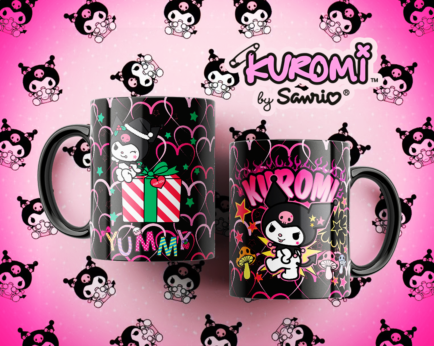 10 Artes para Caneca Kuromi Arquivo Editável  9