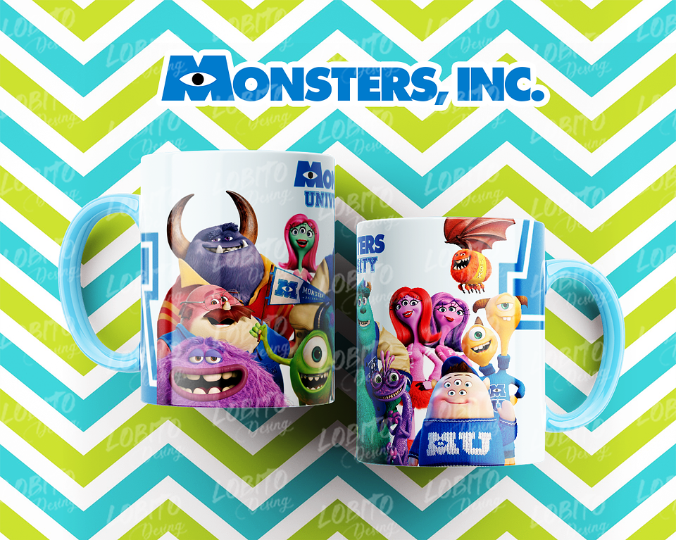 10 Artes para Caneca Monstros SA Arquivo Editável  9