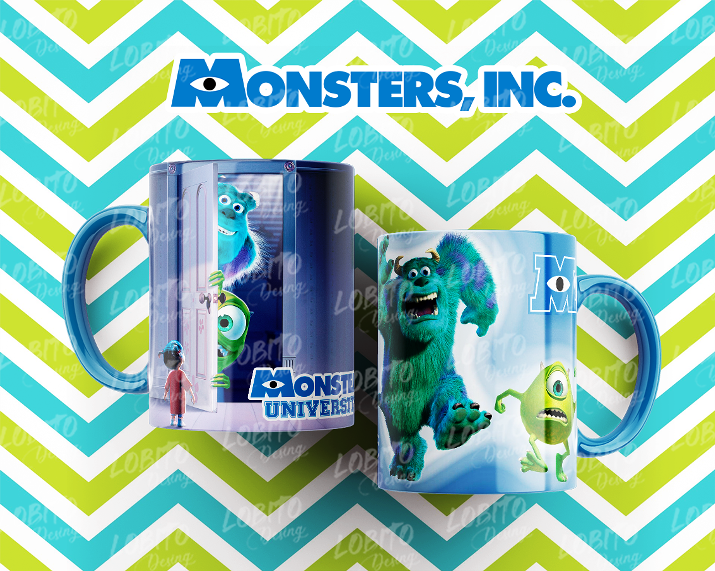 10 Artes para Caneca Monstros SA Arquivo Editável  10