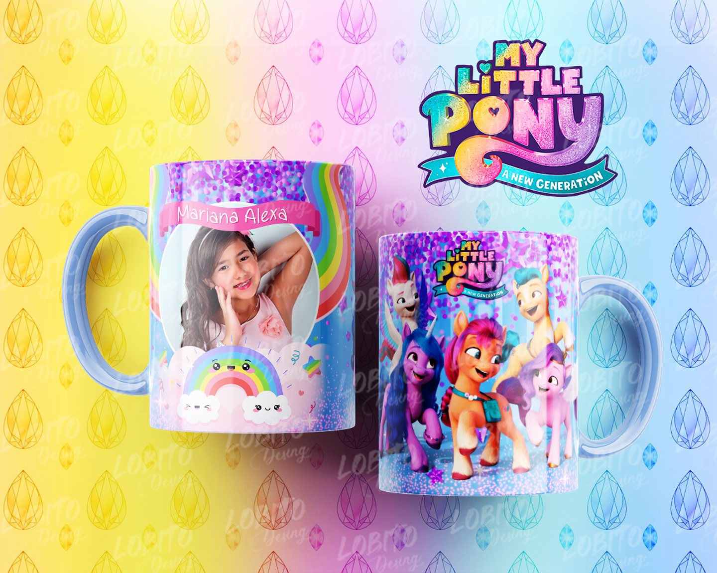10 Artes para Caneca My Little Pony Arquivo Editável  8