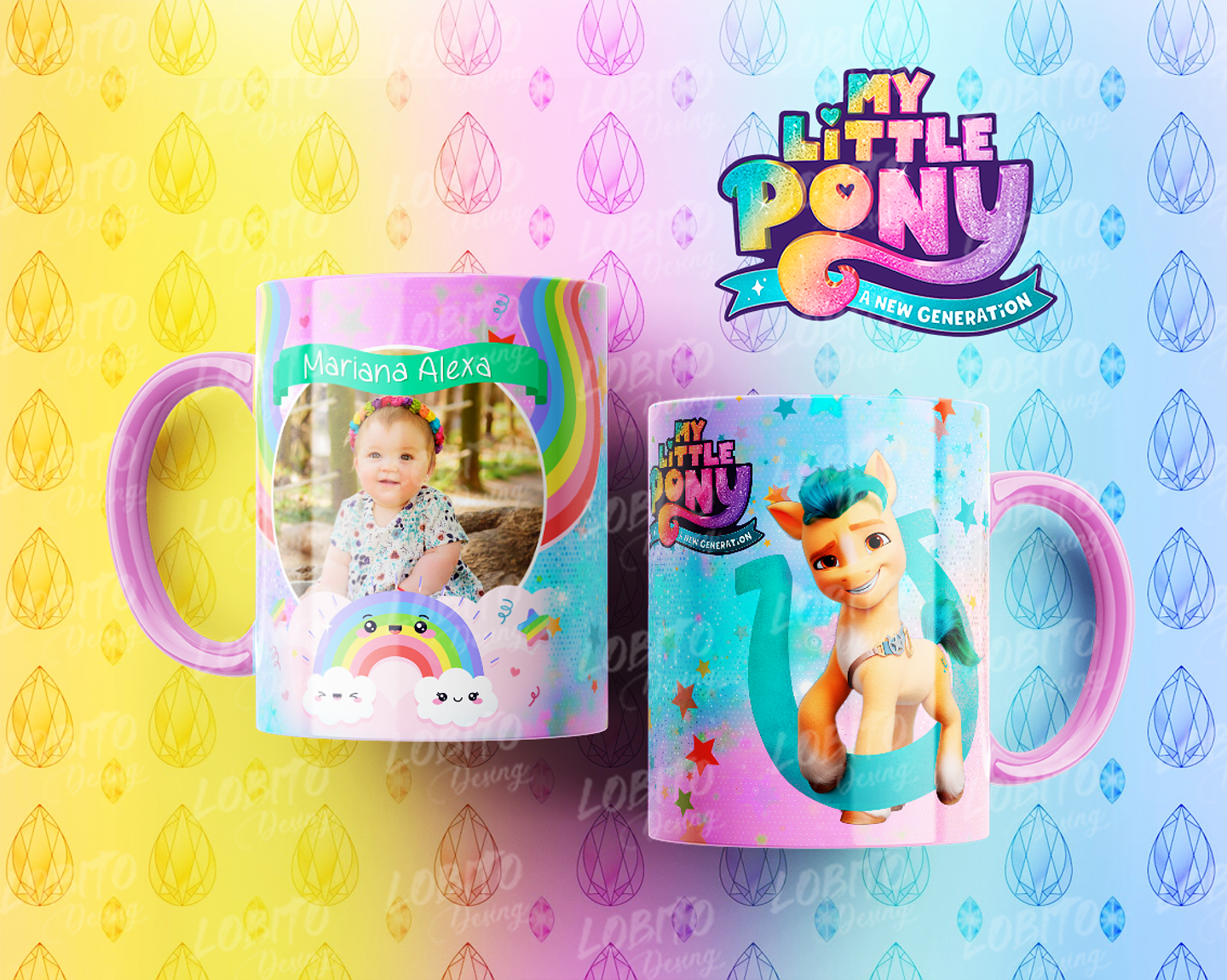 10 Artes para Caneca My Little Pony Arquivo Editável  9