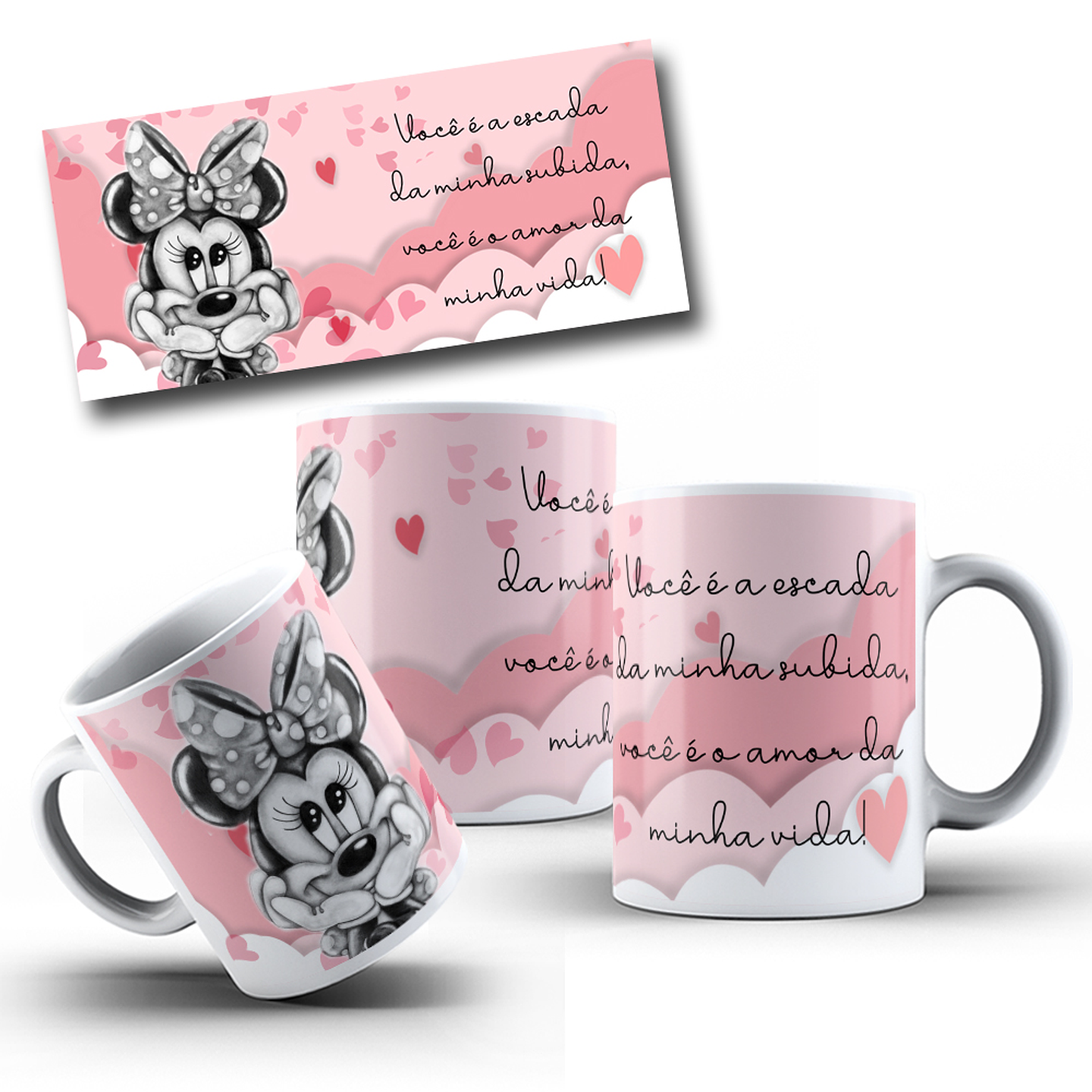 11 Artes para Caneca Mickey e Minnie Arquivo Editável 6
