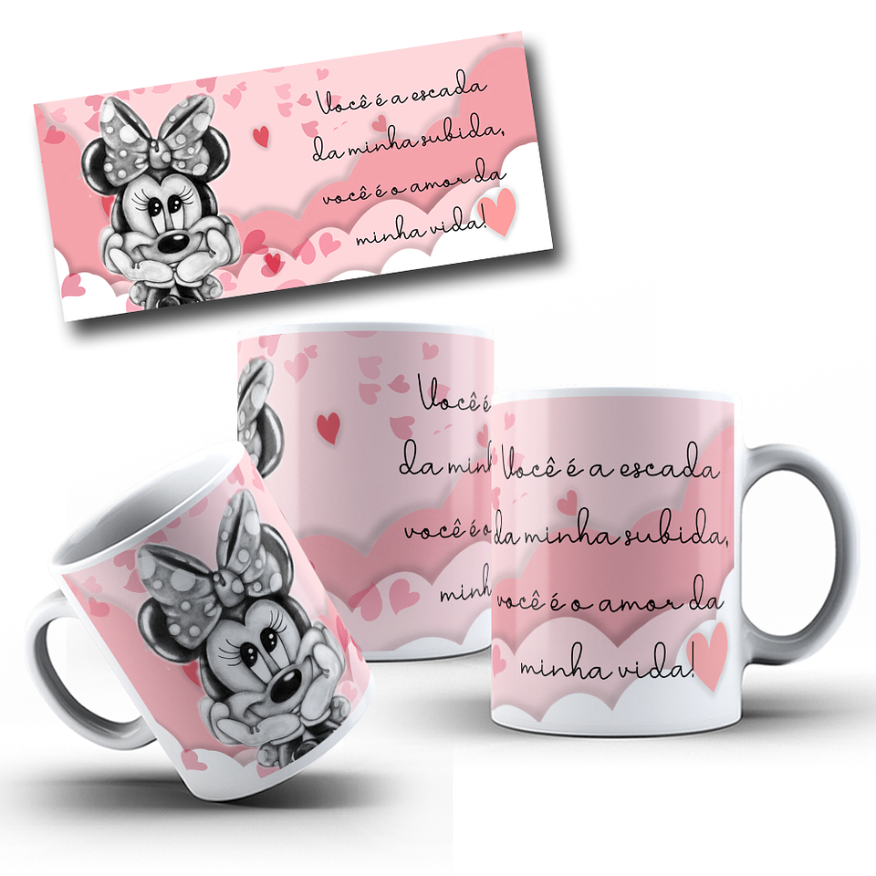 11 Artes para Caneca Mickey e Minnie Arquivo Editável 6
