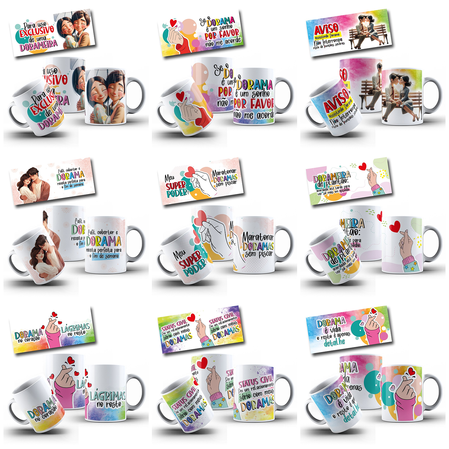 15 Artes para Caneca Dorameira de Plantão Arquivo em Jpg 2