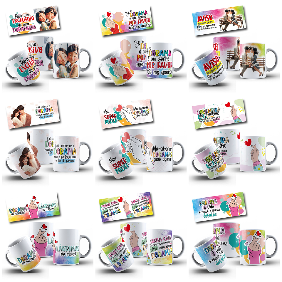 15 Artes para Caneca Dorameira de Plantão Arquivo em Jpg 2