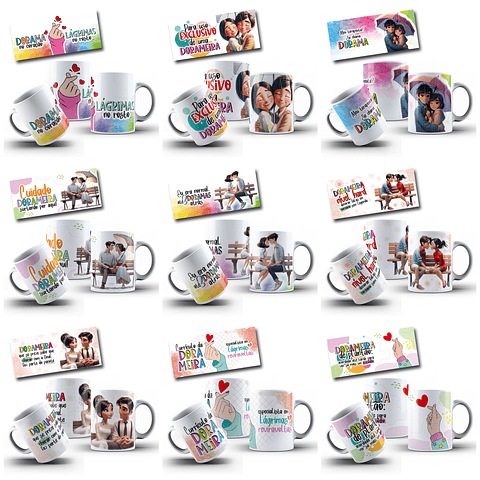 15 Artes para Caneca Dorameira de Plantão Arquivo em Jpg