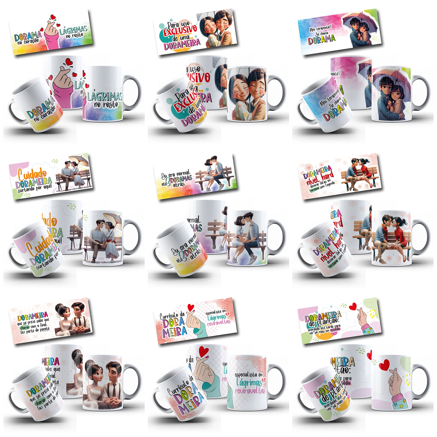 15 Artes para Caneca Dorameira de Plantão Arquivo em Jpg 1