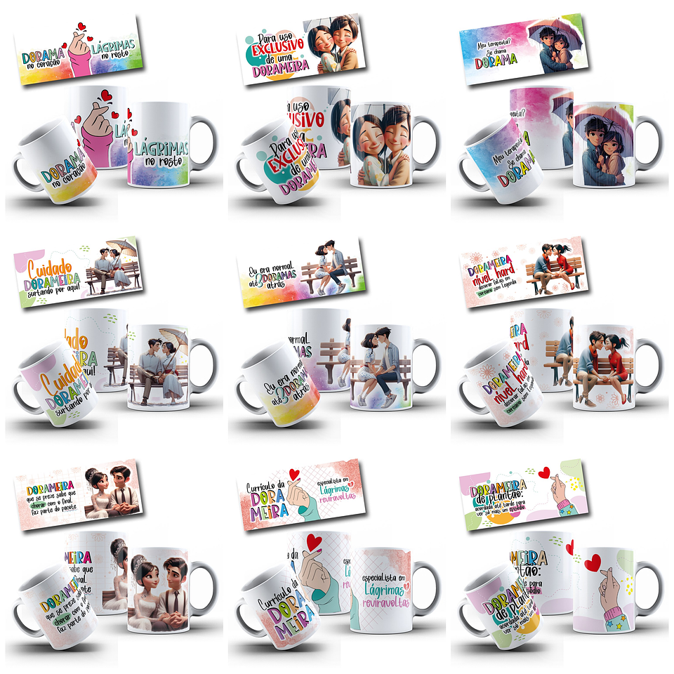 15 Artes para Caneca Dorameira de Plantão Arquivo em Jpg 1