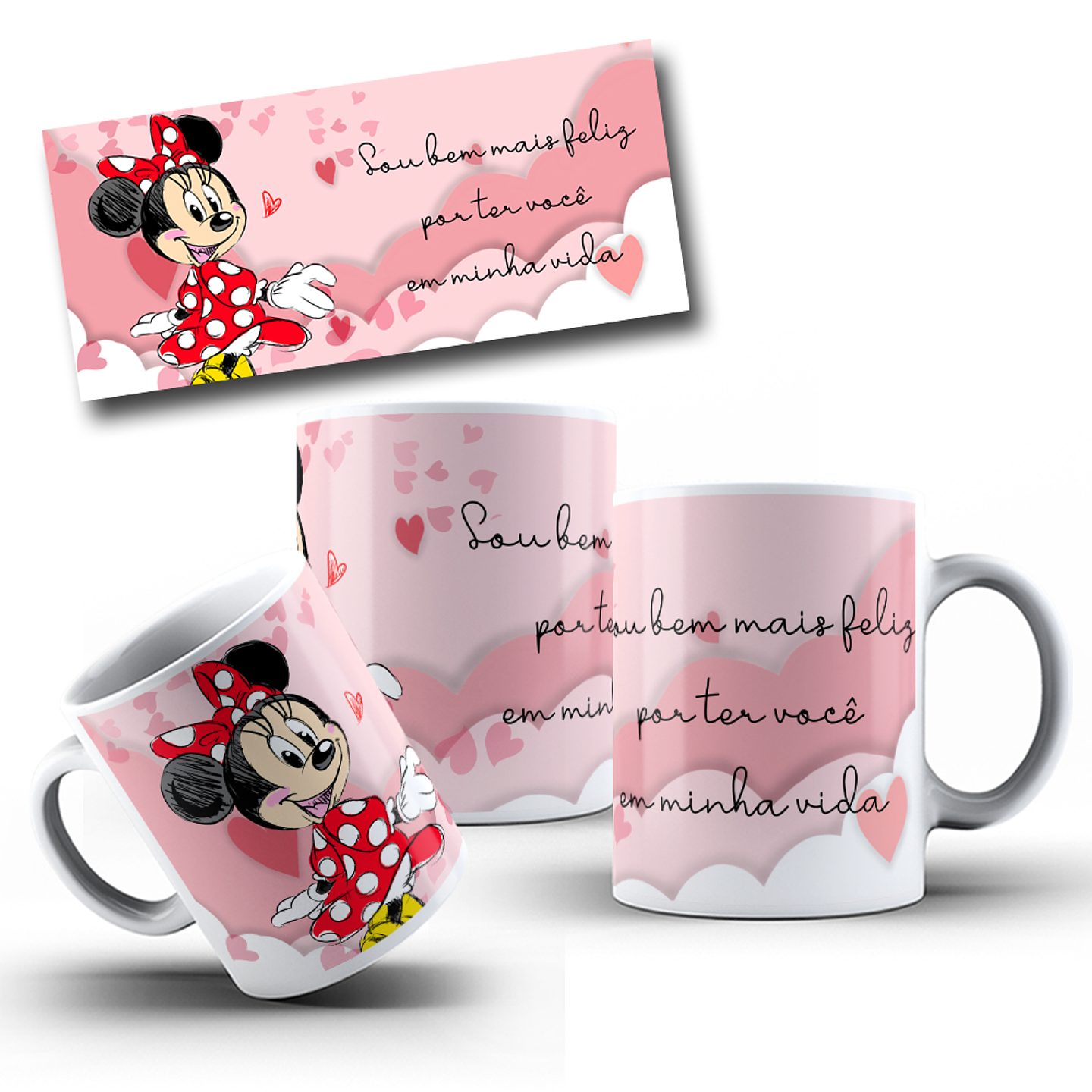 11 Artes para Caneca Mickey e Minnie Arquivo Editável 11