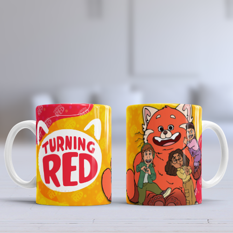 12 Artes para Caneca Turning Red Arquivo Editável  7