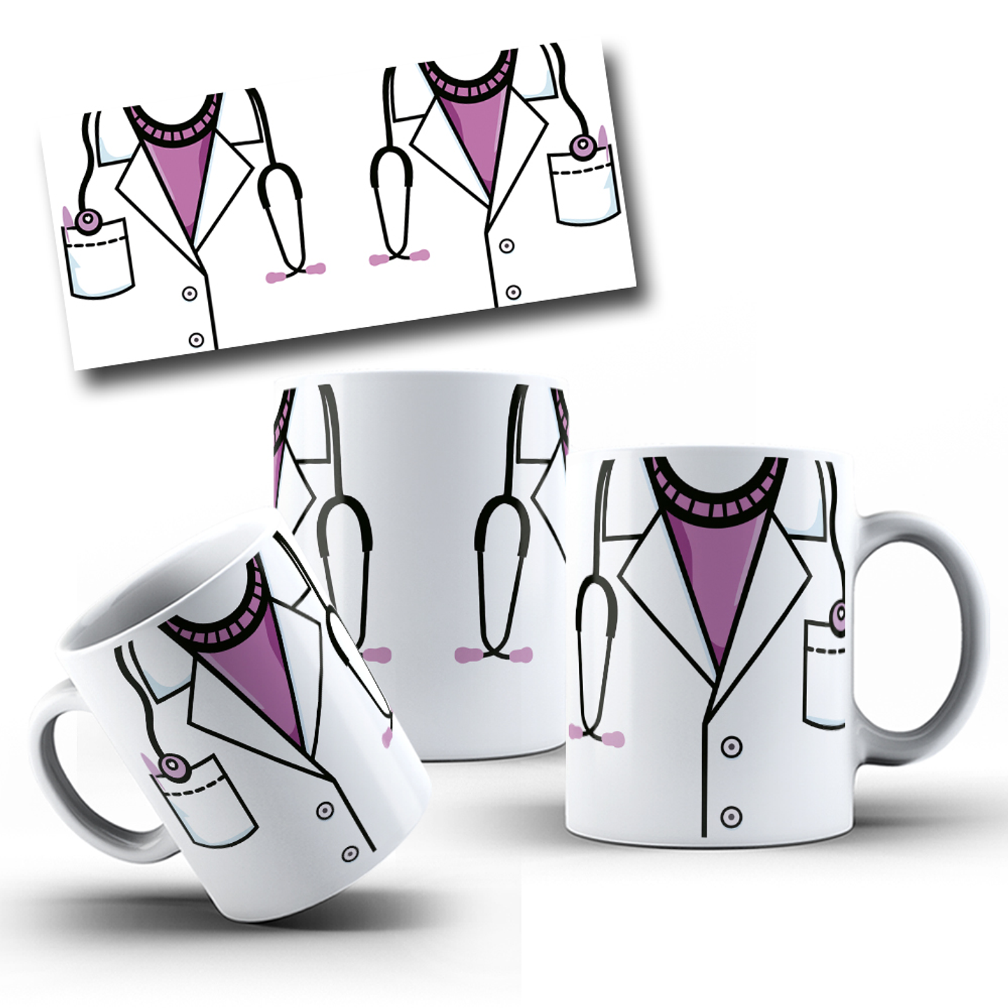 12 Artes para Caneca Jaleco Medicina Enfermagem Arquivo em Jpg 12