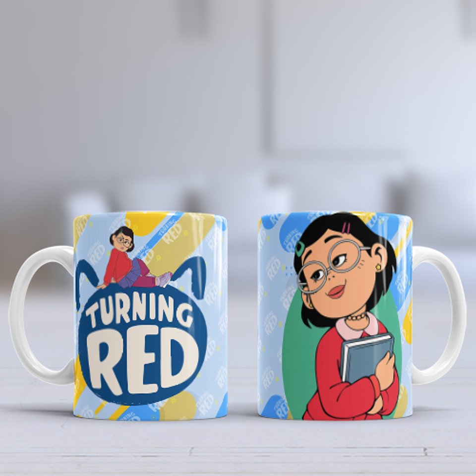 12 Artes para Caneca Turning Red Arquivo Editável  11