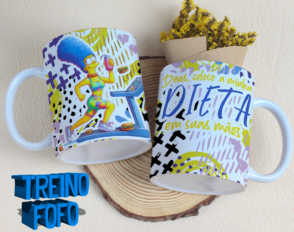 19 Artes para Caneca e Garrafa Treino Fofo Amizade Arquivo Editável 18