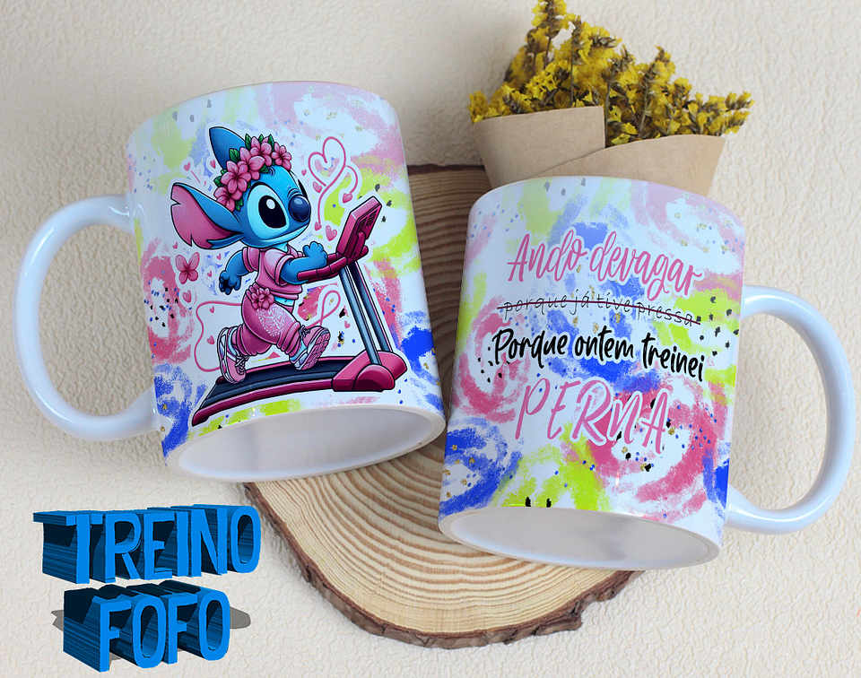 19 Artes para Caneca e Garrafa Treino Fofo Amizade Arquivo Editável 19